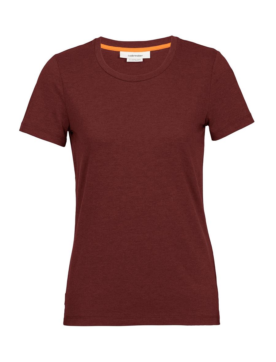 Espresso Icebreaker Merino Central Classic Short Sleeve Women's T Shirts | AU 1564SGLO